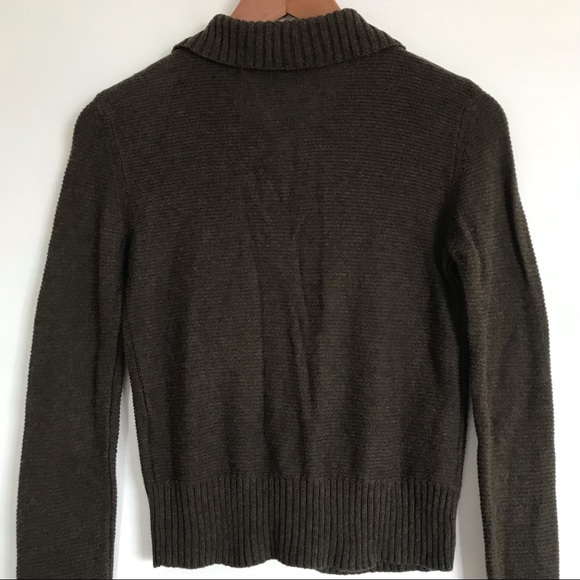 Veronika Maine Sml Olive Green Collared Cardi Knit - Picture 8 of 13